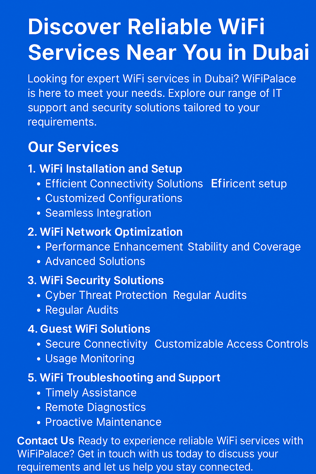 "WiFiPalace – Professional WiFi Installation and Security Solutions in Dubai"