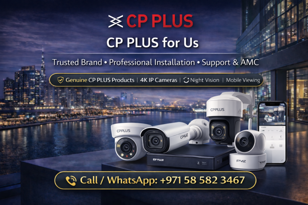CP Plus CCTV cameras used and installed by WiFi Palace Dubai